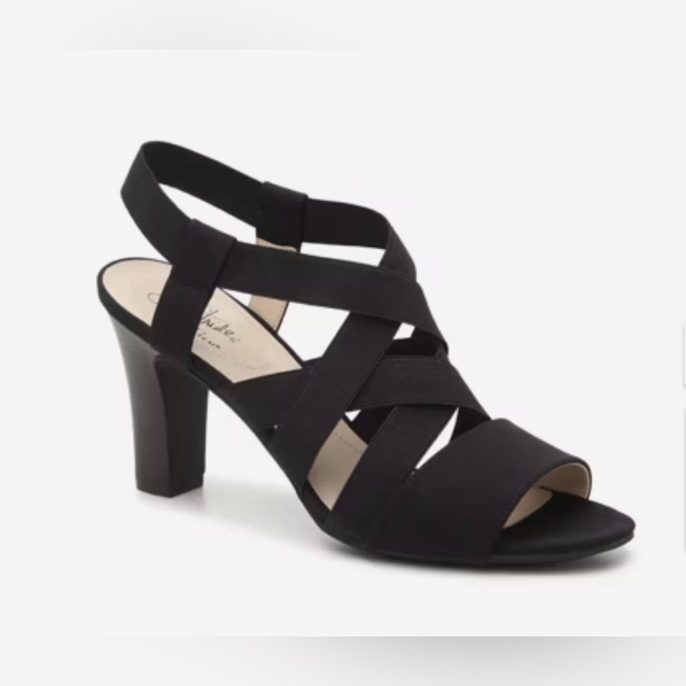 LifeStride Charlotte Heeled Sandal | Black | 8 W
